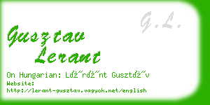 gusztav lerant business card